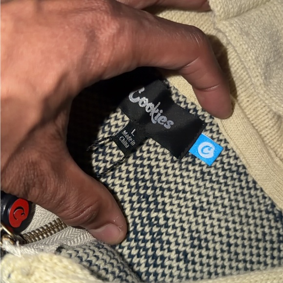 Cookies 1983 KNIT SCARF Full Zip Hoodie Sz Large - Picture 3 of 4